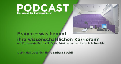 Intrografik zum Podcast 'Frauen - Was hemmt ihre wissenschaftlichen Karrieren'